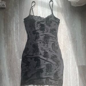 SOLD - Black Lace Slip Dress